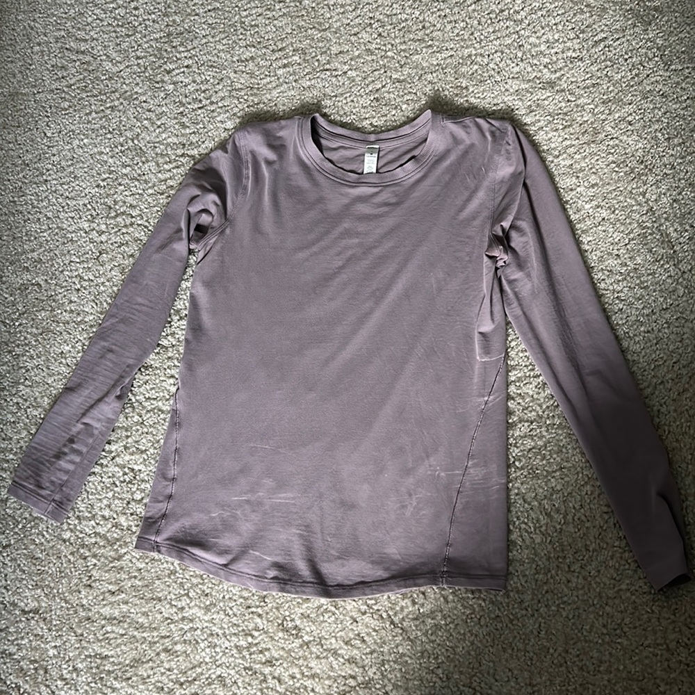 long sleeve, purple, size 0 lululemon shirt